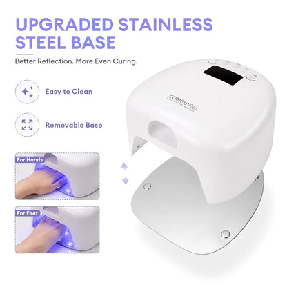 Dual-Zone LED Nail Lamp – Separate Thumb & Full-Hand Curing with Low Heat Mode